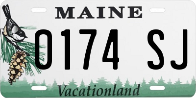 ME license plate 0174SJ