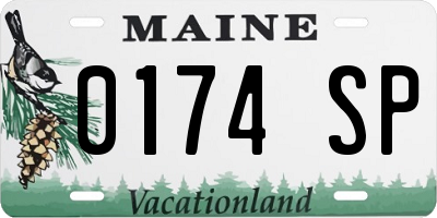 ME license plate 0174SP