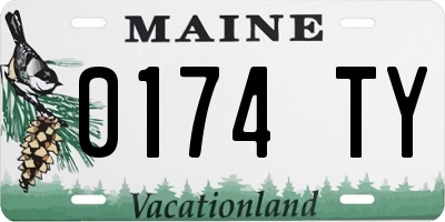 ME license plate 0174TY
