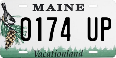 ME license plate 0174UP