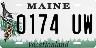 ME license plate 0174UW