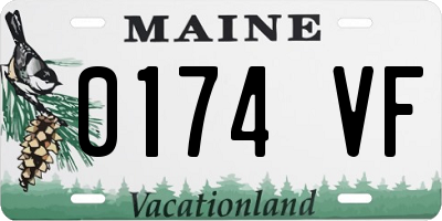 ME license plate 0174VF