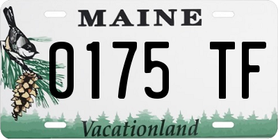 ME license plate 0175TF