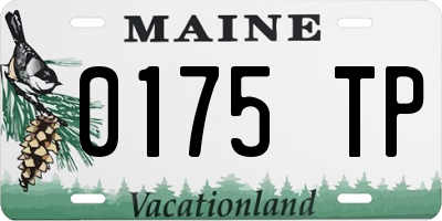 ME license plate 0175TP