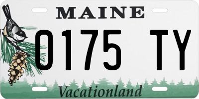 ME license plate 0175TY