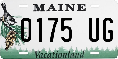 ME license plate 0175UG