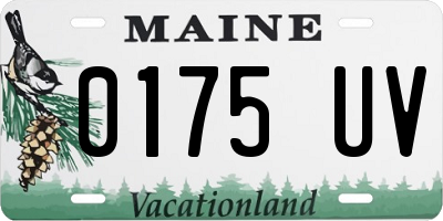 ME license plate 0175UV