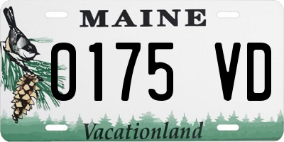 ME license plate 0175VD