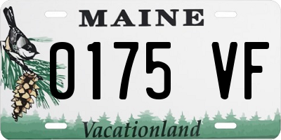 ME license plate 0175VF