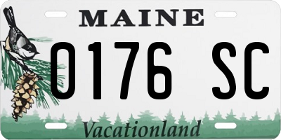 ME license plate 0176SC