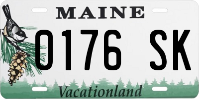 ME license plate 0176SK