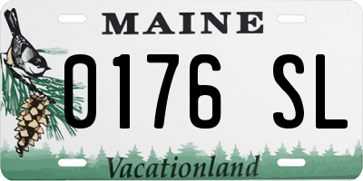 ME license plate 0176SL