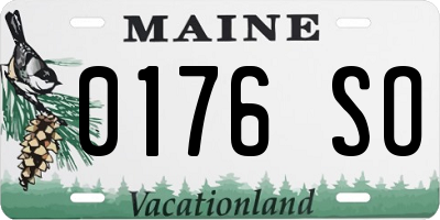 ME license plate 0176SO