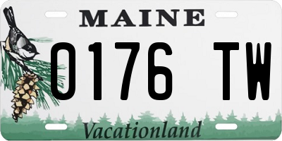 ME license plate 0176TW
