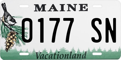 ME license plate 0177SN