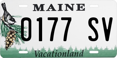 ME license plate 0177SV