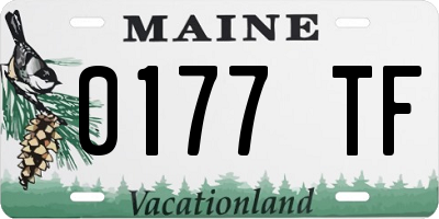 ME license plate 0177TF