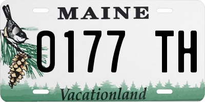 ME license plate 0177TH