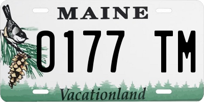 ME license plate 0177TM
