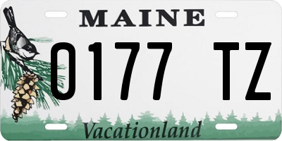 ME license plate 0177TZ