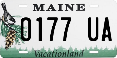 ME license plate 0177UA