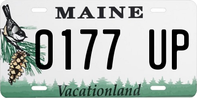 ME license plate 0177UP