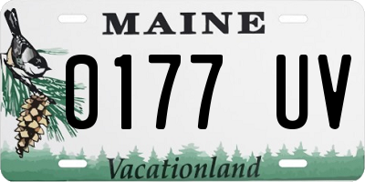 ME license plate 0177UV