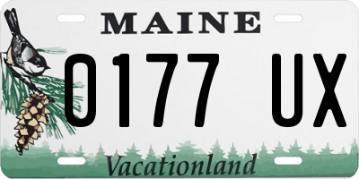 ME license plate 0177UX