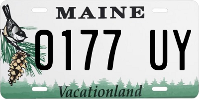 ME license plate 0177UY