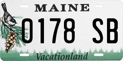 ME license plate 0178SB