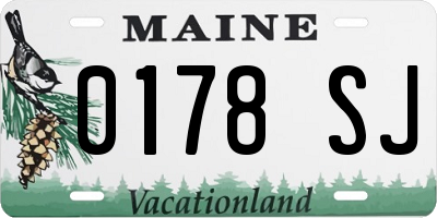 ME license plate 0178SJ