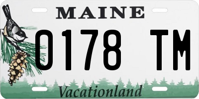 ME license plate 0178TM