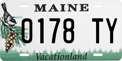 ME license plate 0178TY