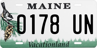 ME license plate 0178UN