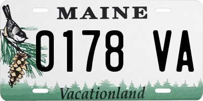 ME license plate 0178VA