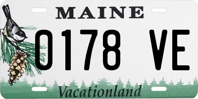 ME license plate 0178VE