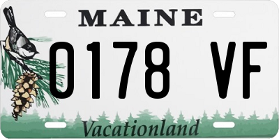 ME license plate 0178VF