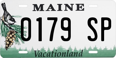 ME license plate 0179SP