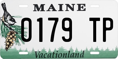 ME license plate 0179TP