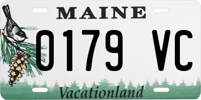 ME license plate 0179VC