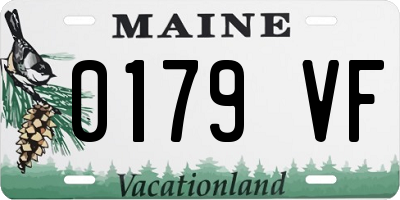 ME license plate 0179VF