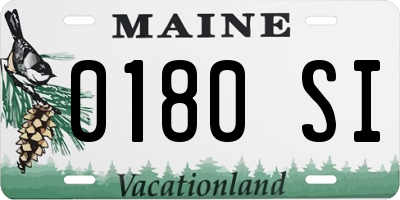 ME license plate 0180SI