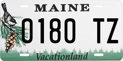 ME license plate 0180TZ