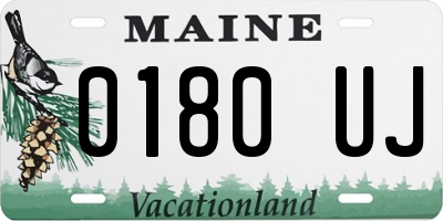 ME license plate 0180UJ