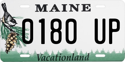 ME license plate 0180UP