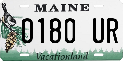 ME license plate 0180UR
