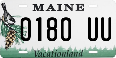 ME license plate 0180UU