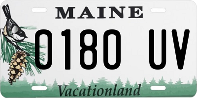 ME license plate 0180UV