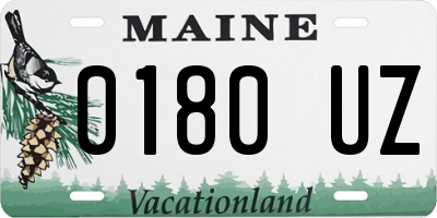 ME license plate 0180UZ