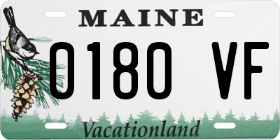 ME license plate 0180VF